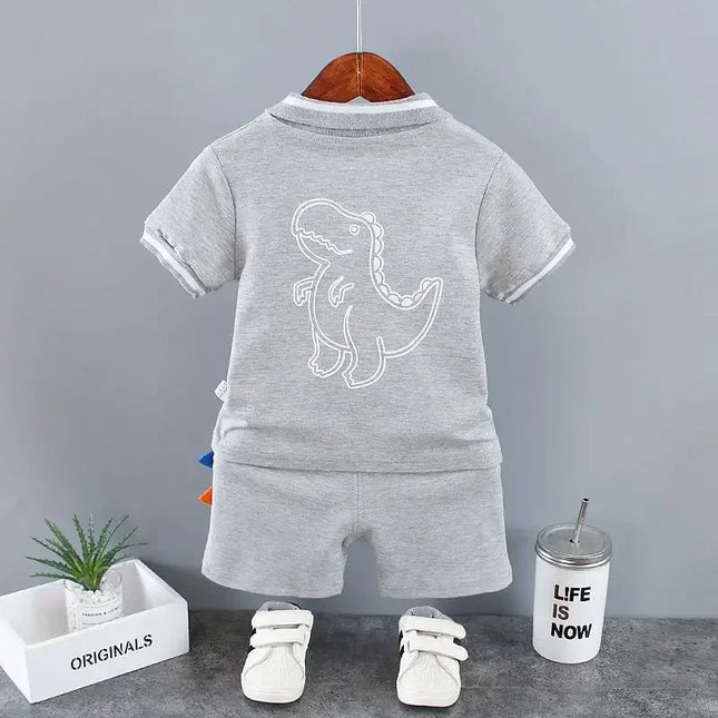 Dino Summer Set – Conjunto Infantil Camiseta + Shorts